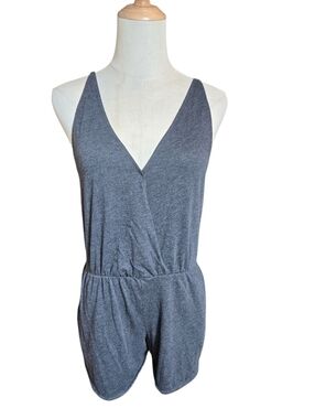 PINK Victoria's Secret Charcoal Gray Romper Beach Resortwear
